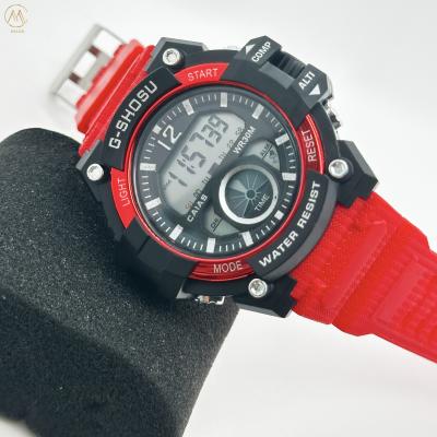 China Custom Logo Digital Black Quartz Wrist Watch With Buckle Clasp 10mm Case Thickness for sale