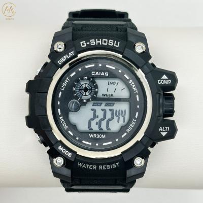 China Digital Display Round Men Quartz Watch With Durable Buckle Clasp for sale