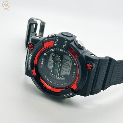 Chine Casse en silicone Logo personnalisé Montre de sport numérique avec fermeture à boucle à vendre