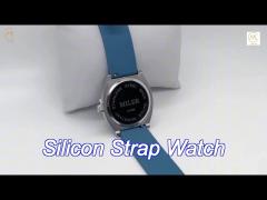 china factory outlet bright color sporty silicone strap watch with buckle clasp 30m water resistance