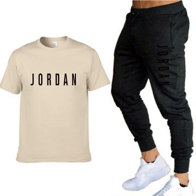 China Fashion Breathable Thin Casual Crop Top Short Sleeve Set Mens Summer Wear With Low Price for sale