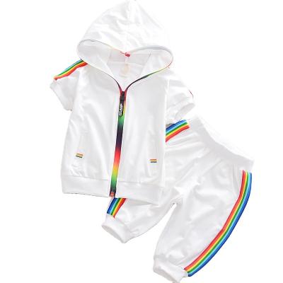 China 2021 casual 3 year old baby summer loose clothes set for sale