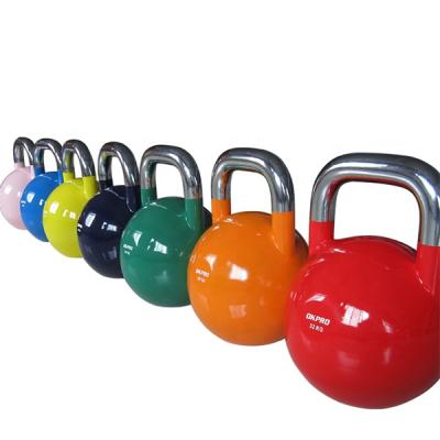 China Durable High Quality Green Custom Russian Olympic Weights Fitness Kettleball Chrome Adjustable Handle Set Competition Kettlebell for sale