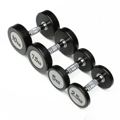 China Universal 20 Kg Cheapest Gym Equipment Dumbbell Weightlifting PU China Custom Dumbbell For Sale for sale