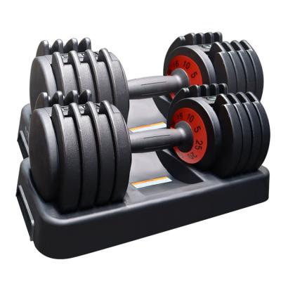 China Durable hot sale gym equipment set new design china fitness weight 25kg gym dumbbells adjustable dumbells for sale