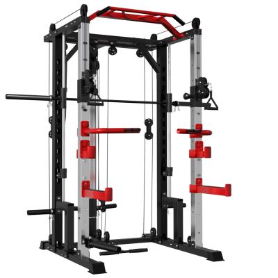 China Smith Machine Functional Trainer Power Durable Cage Adjustable Weight Bench All In One Commercial Gym Machine for sale