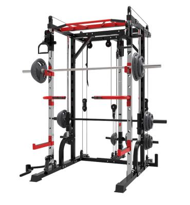 China Smith Machine Functional Trainer Power Durable Cage Adjustable Weight Bench All In One Commercial Gym Machine for sale