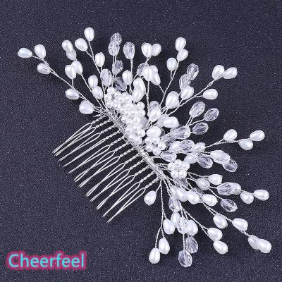 China Wedding Comb Bridal Hair Decoration Cheerfeel BP-330 Hair Accessories Handmade Elegant Wedding Hair Comb for sale