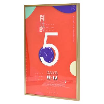 China Exhibition/decoration/advertising/office poster frames deco frame poster frame black gold snap on for sale