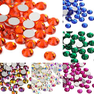 중국 Bulk Quality ab Transparent Flatback Crystal Non Hotfix Glass Rhinestones Flatback Size For Nails Clothes Decorate 판매용