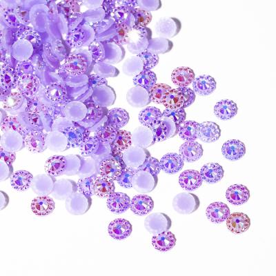 China Environmental Materials Wholesale Non Resin Flatback Bulk Round Hotfix Resin Rhinestone Rhinestone for Shoe and Apparel à venda