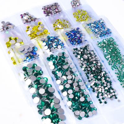 China Shinny The Sparkle Small Pack Mix Size Non Hotfix ab Crystal Stone Glass Flatback Rhinestone Wholesale Color For DIY Crafts for sale