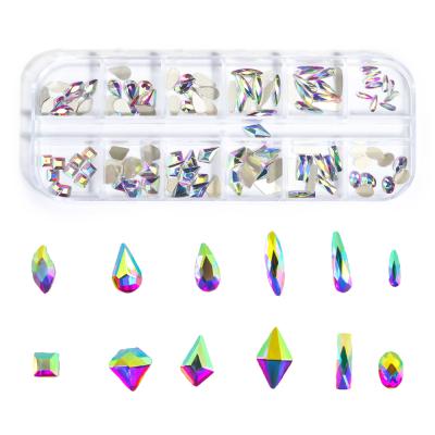 China Flatback Factory Direct Sales Excellent Quality Rhinestone Nail Designs Art Accessories Different Colors for sale