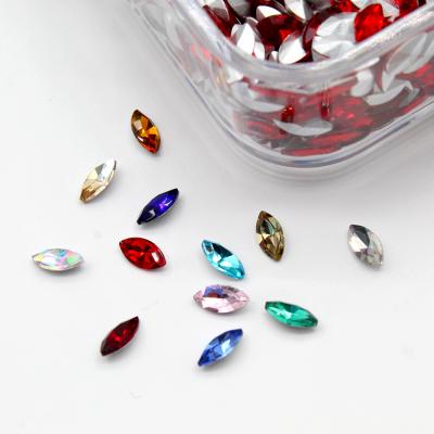 China Wholesale Non-Hot Fix 4*8mm Oval Extremely Shiny Crystal Rhinestones In Bulk For Glass Rhinestones for sale