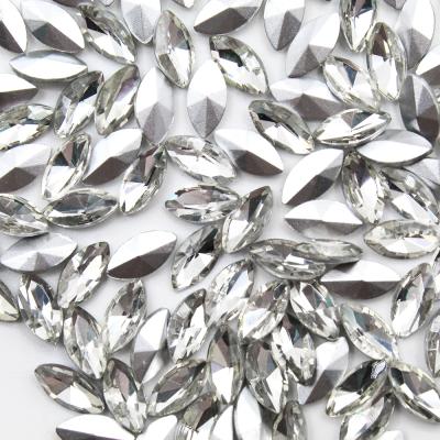 Cina Best Selling Brilliant Colors Horse Eyes Crystal Pointed Back Fancy Rhinestones For Garment Decoration in vendita