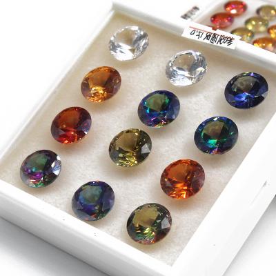 중국 Making Jewelry Bracelet Earring Factory Wholesale 5A Pendant Around Artificial Acute Corundum Stones Gemstone Colored Zirconia CZ Diamond 판매용