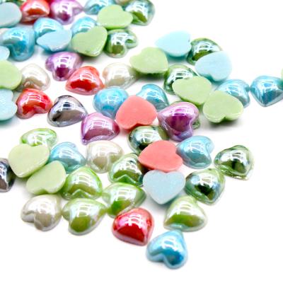 China Flatback Heart Shaped Ceramic Rhinestones Flat Back Loose Back Nail Loose Drill For Nail Decoration Te koop