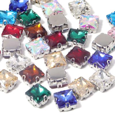 China High Quality Flatback Square Crystal Rhinestone Cupchain For Jewelry Hot Selling Shiny Workmanship zu verkaufen