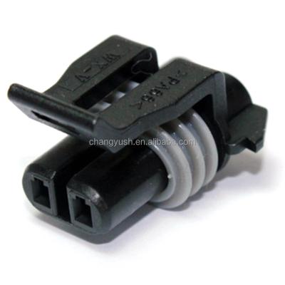 China Free Hanging Cable Mount / Aptiv (Formerly Delphi) 12052641 2 Way Black Metri-Pack 150 Sealed Female Connector Assembly, Max Current 14A for sale