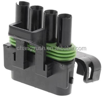 China Free Hanging Cable Mount / Aptiv (Formerly Delphi) 12020832 4 Way Black Mains Female Connector Crimping Termination for sale