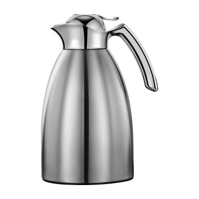 China Viable wholesale glass carafe refill pot vacuum 1L/1.5L vacuum 1L/1.5L Turkish Arabic dallah teapot with stainless steel shell for sale