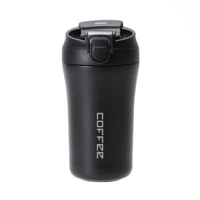 China PORTABLE 14oz Double Wall Stainless Steel Vacuum Insulated Reusable Coffee Tumbler Cup Travel Coffee Thermos Mug for sale