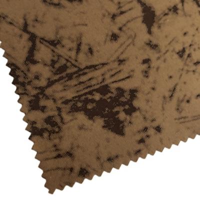 China Tear-resistant fashion and good quality printed withered branches knit suede fabric for sale