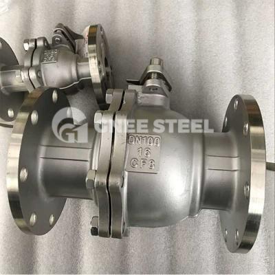 China Stainless Steel 304 Handle Flange Ball Valve for sale