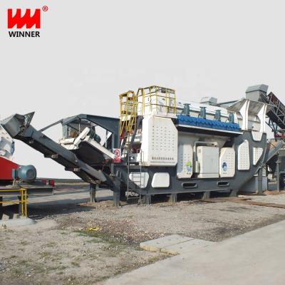 China solid waste construction waste recycling process equipment/road construction equipment for sale