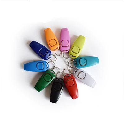 China Viable High Quality ABS Plastic 2 in 1 Dog Training Whistle with Clicker for sale