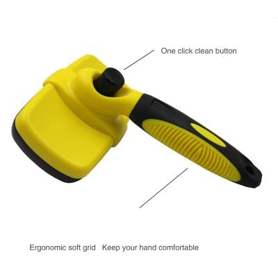 China Sustainable Hot Selling Pet Grooming Self Cleaning Slicker Brush for sale