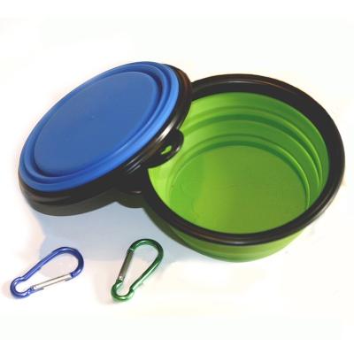 China Amazon Small Medium Travel Viable Hot Selling Portable Silicone Personalized Collapsible Puppy Dog Bowl for sale