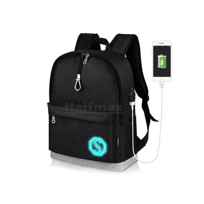 China With hot USA standard fashion USB empty item canvas backpack for school, travel bag for sale