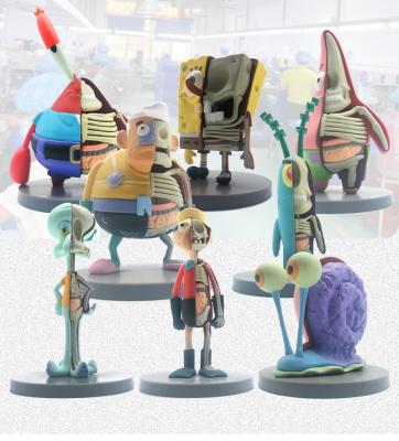 China Europe New Design Plastic 3d Cartoon Figure Spongebob PVC Toys Custom Anime PVC Toys for sale