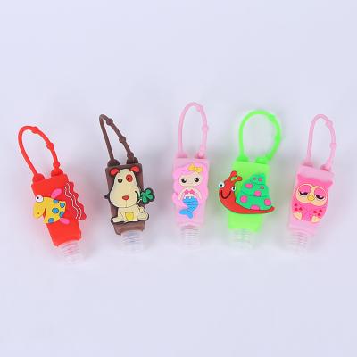 China Portable Single Style 30ml Silica Gel Hand Sanitizer Silicone Bottle Holder for sale