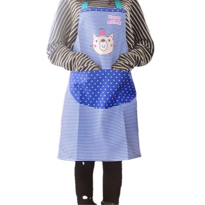 China Korean Cartoon Kitchen Style Bear Sleeve Apron Cooling Waterproof Apron Set for sale