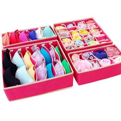 China Modern Four-piece Underwear Storage Box Socks And Nonwoven Underwear Storage Box for sale