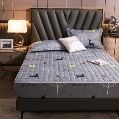 China Anti-Pull Quilted Non-Slip Fixed Thickened Bedspread Urine-proof Waterproof Sheet Mattress Dustproof Cover Device for sale