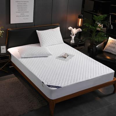 China Anti-Pull Bed Sheet Solid Color Cotton Mattress Cover Waterproof Quilted Knitted Bedspread Thickened Custom for sale