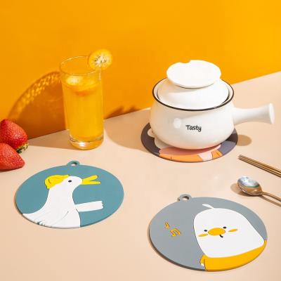 China Cute Animals Stocked Design Cup Pad Customized Rubber Coaster For Kitchen for sale