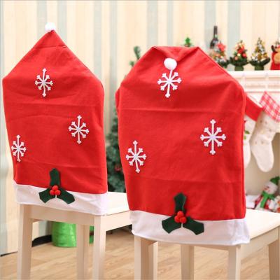 China Simple Christmas Snowflake Chair Cover Table Decoration Christmas Products for sale