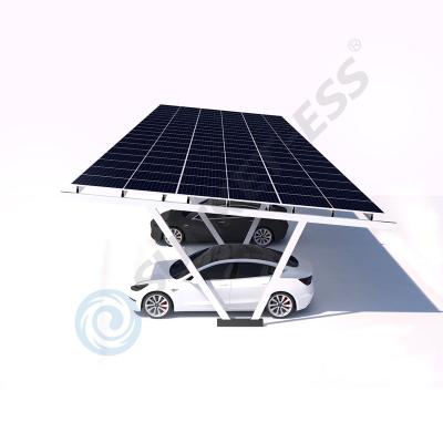 China Carbon Steel Sunket System Solar Photovoltaic Parking Lot Ground Solar Power System Parking Rack Solar Panel Parking Lot for sale