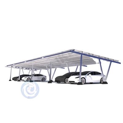 China Solar Parking Lot N-TYPE Ground Based Solar Power System Sunket Best Design For Home Use 10kw 20kw Aluminum Solar Parking Lot 10kw 20kw Solar Rack for sale