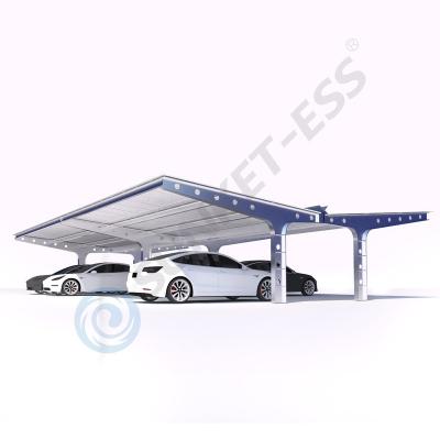 China Aluminum Solar Panel Supplier Car Port Bracket Solar Panel System Solar Powered Parking Lot Supplier Ground Parking Lot for sale