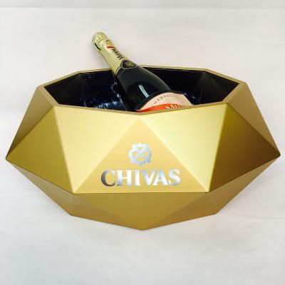 China Sustainable Chivas Luxury Refillable Plastic Led Lightweight Ice Bucket for sale