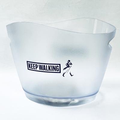 China 6 L viable led light up single acrylic plastic ice bucket for promotional for sale