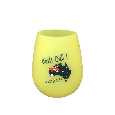 China Eco-friendly Silica Gel Cup Silicone Wine Wine Beer Glass Cup Safe Convenient Soft Cup for sale