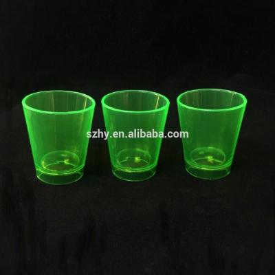 China Viable 1.5oz Glow Tequila Neon UV Reactive Split Shot Glass for sale