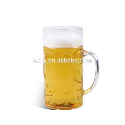 China 1 liter 1250ml classic big plastic beer glass mug for sale