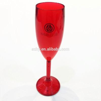 China Popular Cheap Plastic Red 165ml Champagne Glasses for sale